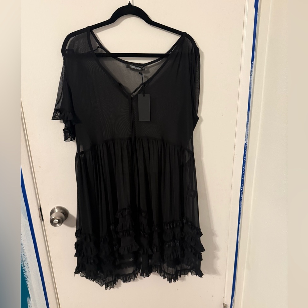 Foxblood Coralie Mesh Dress XL/2Xl